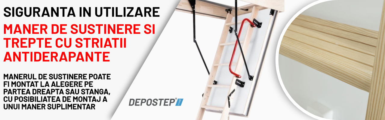 Scara pod antifoc DEPOSTEP AST 45 - maner sustinere si trepte antiderapante scara pod antifoc